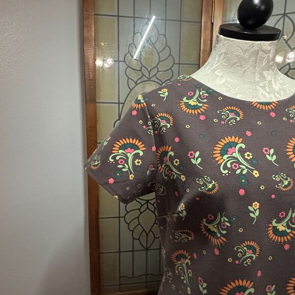 Matilda Jane Friends Forever Brown Maja Ponte Knit Dress Size L - Picture 7 of 16